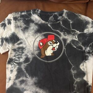Buc-cee’s Black and White Tie-Dye T-Shirt with